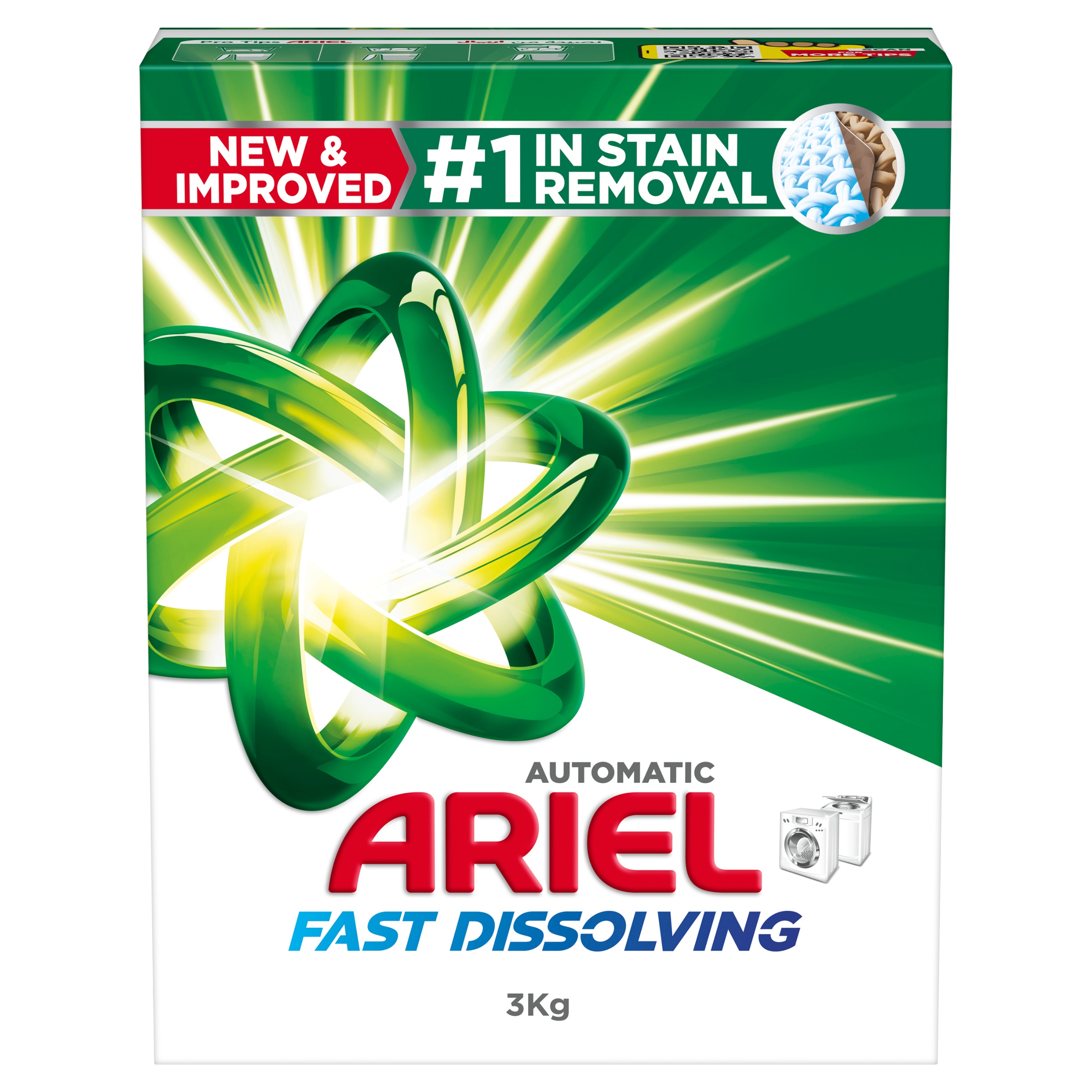 Ariel Automatic Powder Laundry Detergent Original Scent 3 Kg