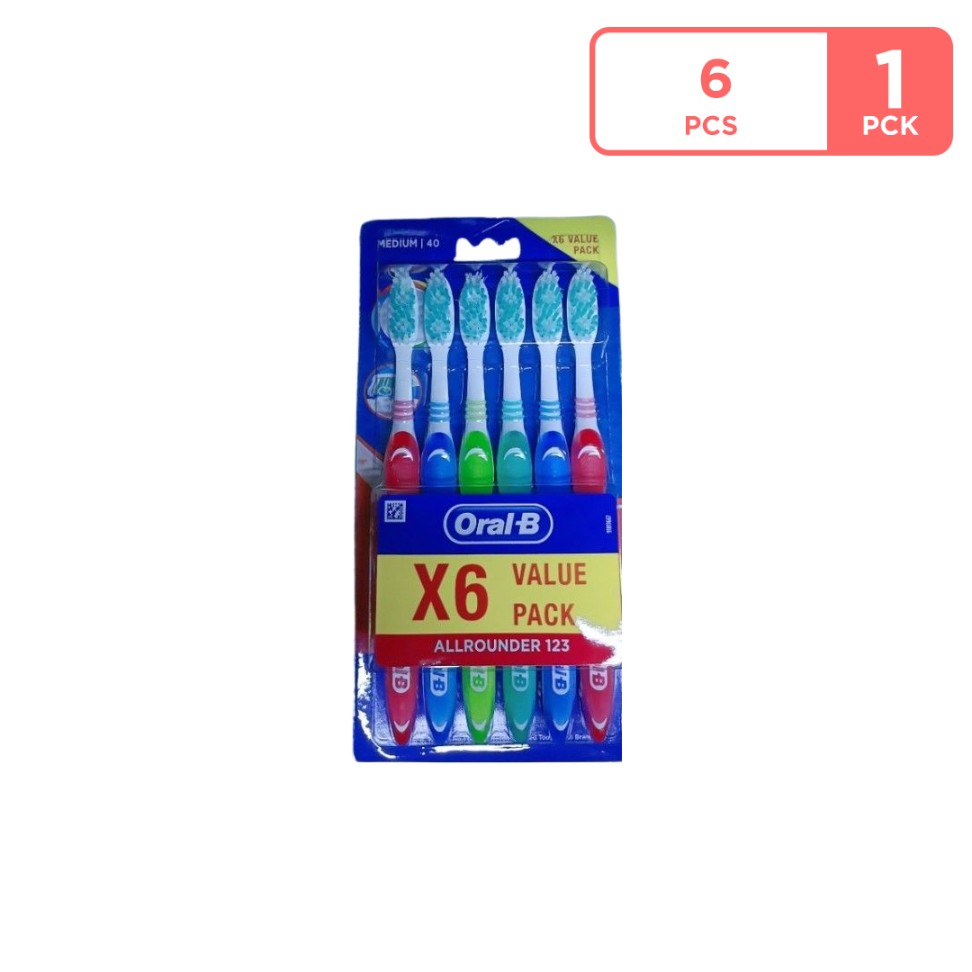 Oral-B All Rounder Toothbrushes Set of 3 Pieces Medium