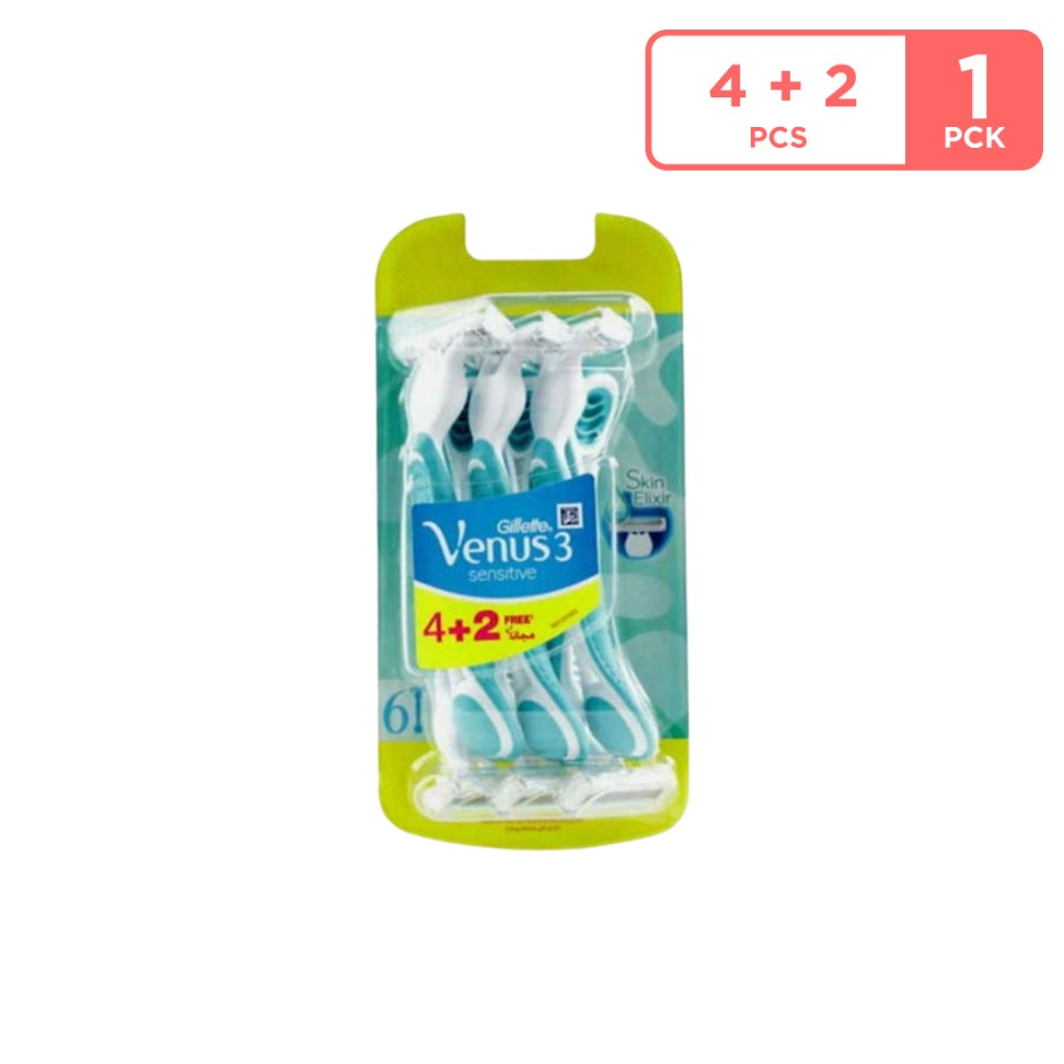 Gillette Venus3 Sensitive Skin Razor 4 + 2 Free