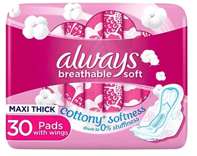 Always Premium Care Large With Wings Sanitary Pads 30 Pieces