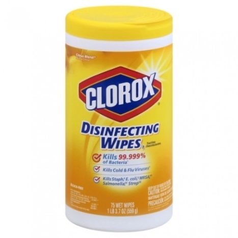 Clorox Disinfectant Wipes Lemon - 75 Wet Wipes