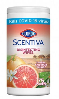 Clorox Scentiva Grapefruit Disinfecting Wipes 75 Wet Wipes