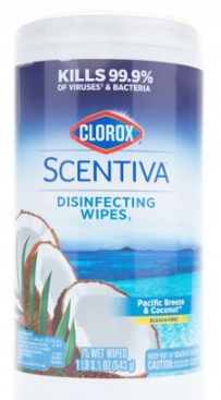Clorox Scentiva Pacific Breeze & Coconut Disinfecting Wipes 75 Wet Wipes