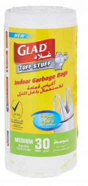 Glad Indoor Garbage Bags 30 Bags Medium