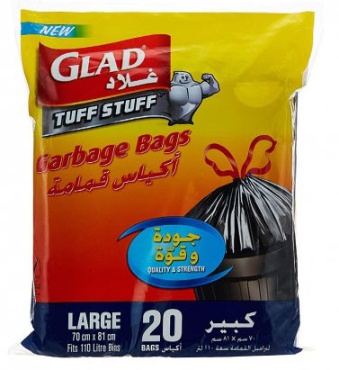 Glad Garbage Bags Large 20 Bags (70 x 81 cm)