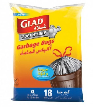 Glad Garbage Bags Xlarge 18 Bags (80 x 104 cm)