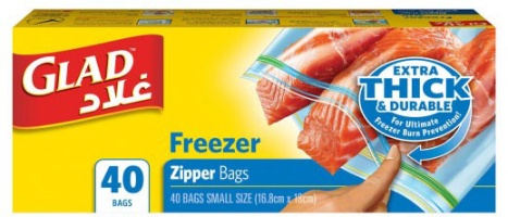 Glad Freezer Zipper 40 Bags