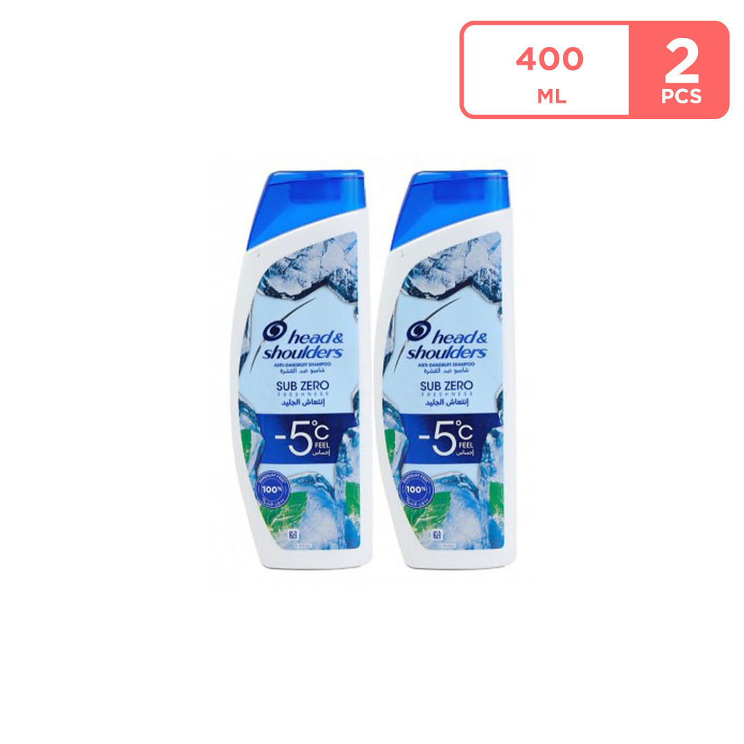 Head & Shoulders Sub Zero -50 C Feel Menthol Shampoo 2 x 400 ML