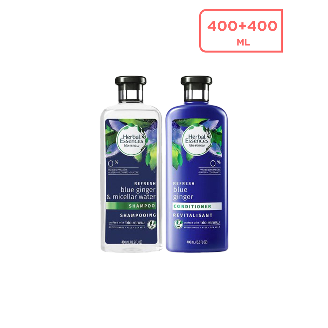 Herbal Essences Purify Micellar Water & Blue Ginger Shampoo 400 ml + Conditioner 400 ml