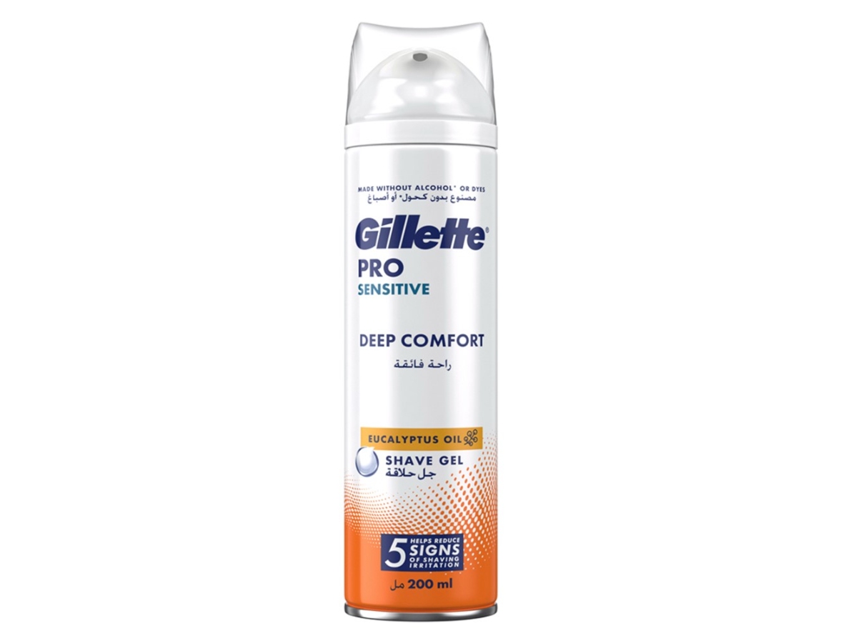 Gillette Pro Shave Gel Sensitive Deep Comfort Eucalyptus Oil 200ml