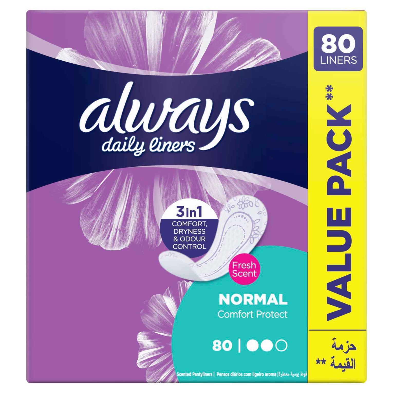 Always Liners Comfort Protect Fresh 80 Pieces