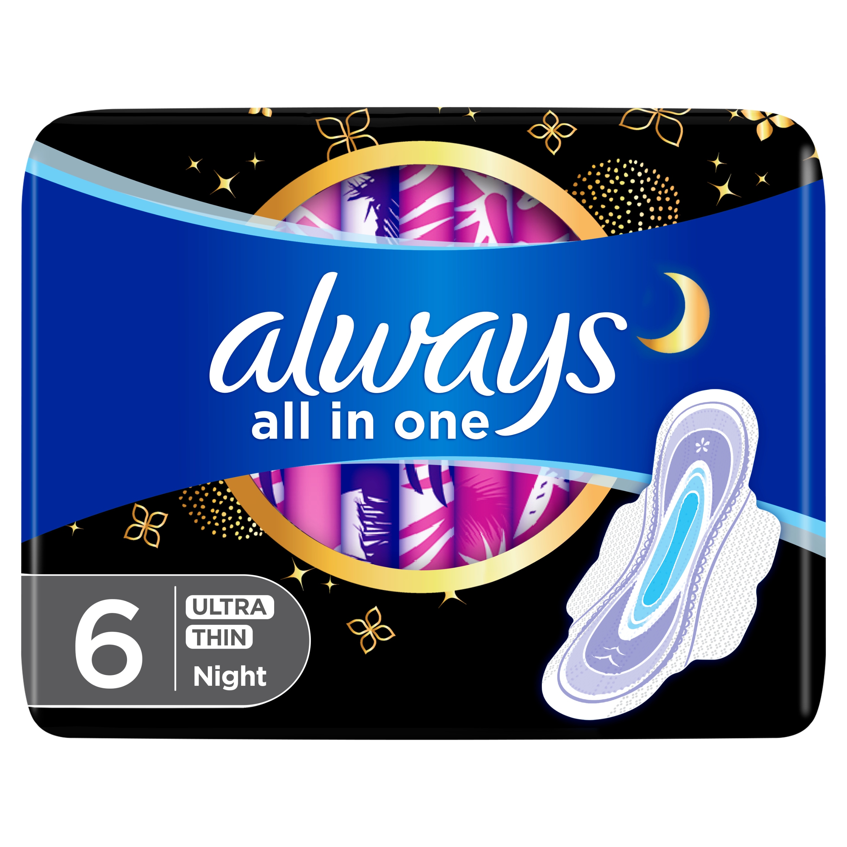 Always Diamond Ultra Thin Extra Long Sanitary Pads with Wings - 6 Pads