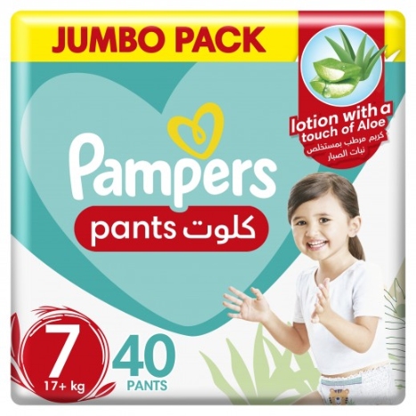 Pampers Baby Dry With Aloe Vera Lotion Size 7 (17+ kg) - 40 Pants