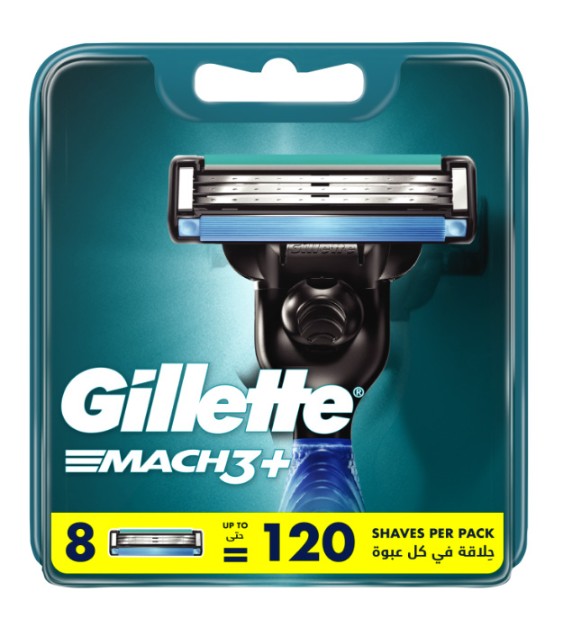 Gillette Mach3 Plus Razor Refills 8 Pieces