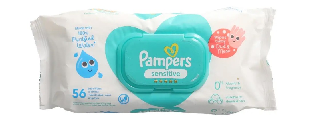 Pampers Sensitive Protect Baby Wipes 56 Wipes