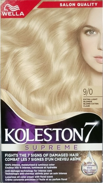 Koleston Oil Hair Color Cream Lightest Blonde 9/0