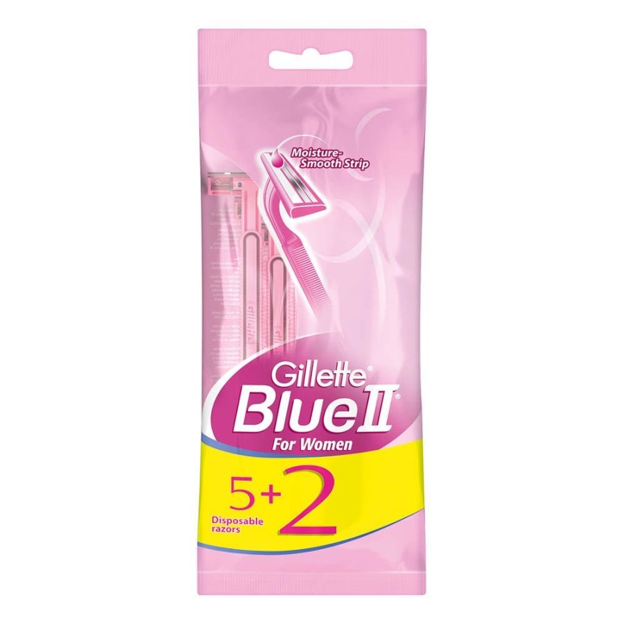 Gillette Blue2 Disposable Razor For Women 5 + 2 Free