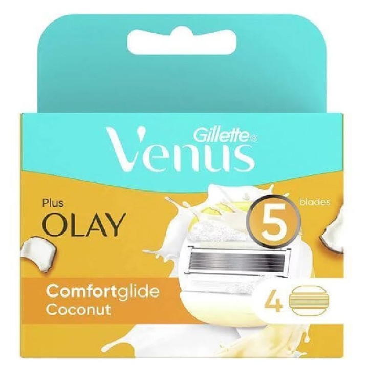 Gillette Venus Comfort Glide Olay Blades 4 Cartridges Pieces