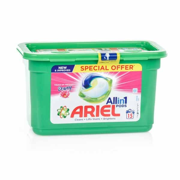 Ariel Downy Touch Of Freshness 3 In 1 Pods 15 Pieces