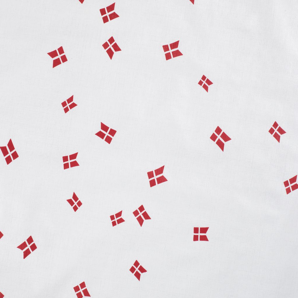 Vejnavn lure Hverdage Vinyl tablecloth FLAG 140 white w/flags