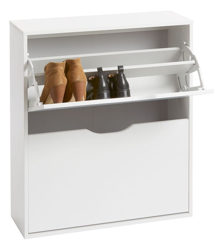 Buy Shoe cabinet IDSKOV 2 compartments white Online From JYSK Kuwait