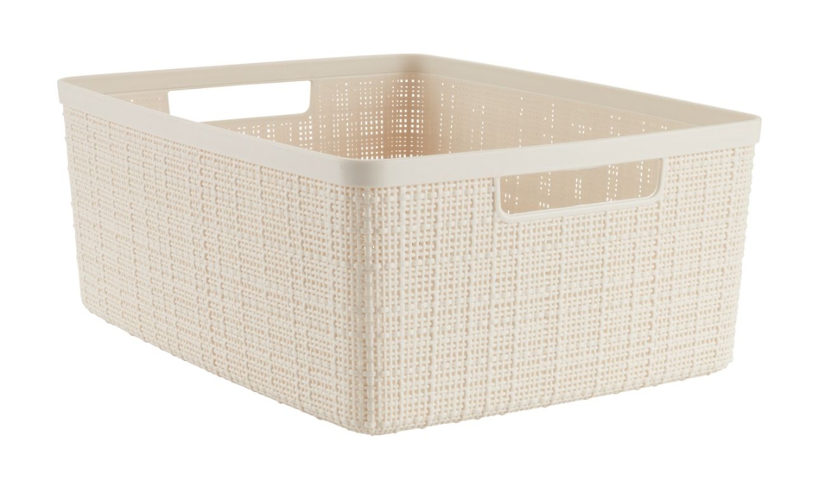 Buy Basket JUTE 12L plastic off-white Online From JYSK Kuwait