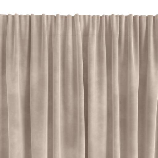 Curtain AUSTRA 1x140x175 velvet beige