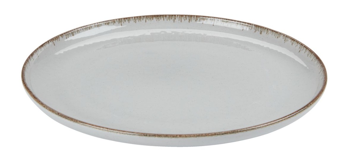 Plate FERDUS Ø27cm porcelain grey