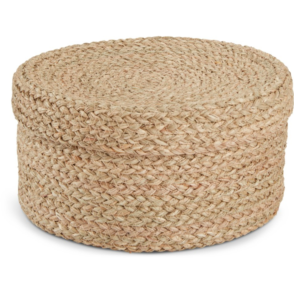 Storage box FRITLEV 30xH15cm w/lid natural