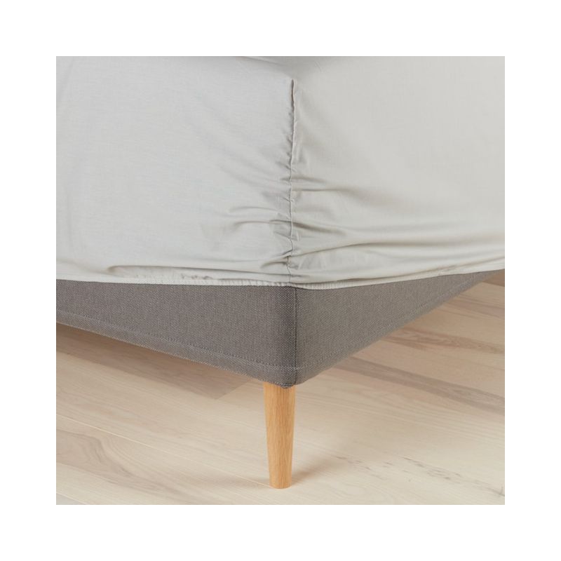 Fitted sheet DAGNY 140x200x35 light grey