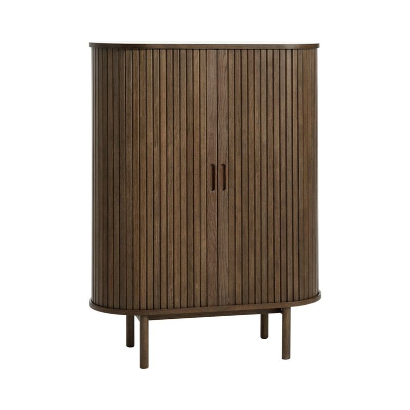 Cabinet LYNGVIG 90 cm 2 tambour doors dark oak