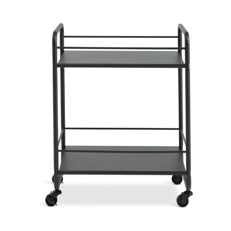 Trolley NARUP 2 shelves black