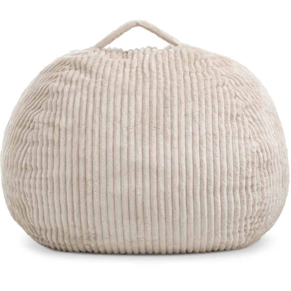 Bean bag FOULUM 109x64x109 beige corduroy fabric