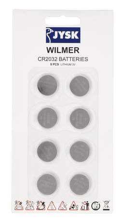 Batteries WILMER CR2032 pack of 8