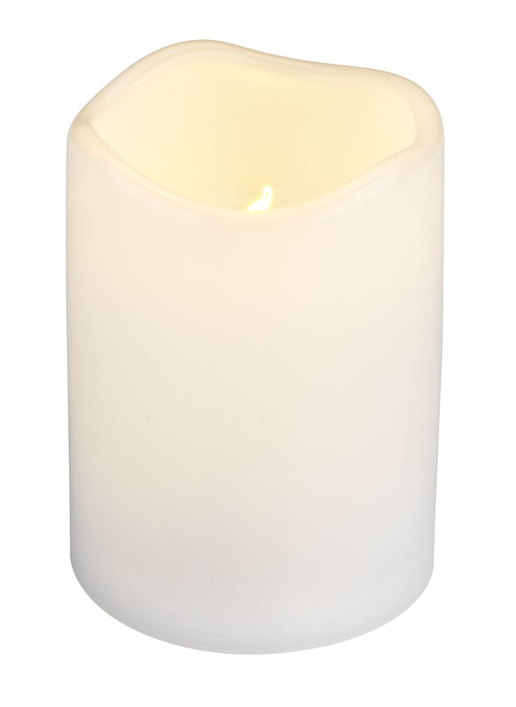 Buy Pillar candle SOREN √ò8xH13cm white w/LED Online From JYSK Kuwait