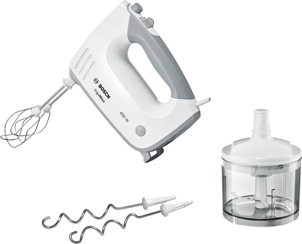 BOSCH MFQ36451GB Hand Mixer With Chopper 450 Watts, White