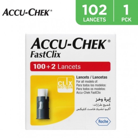 Accu Chek Fastclix Lancets 100+2