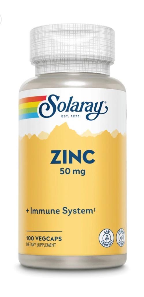 Solaray Zinc 50mg 100 Caps