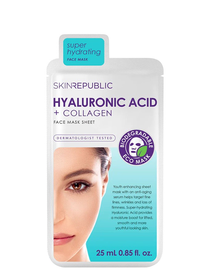 Skin Republic Hyaluronic Acid Collagen Face Mask Sheet 25ml