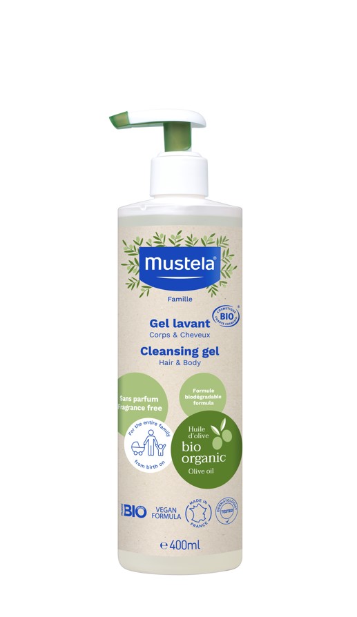 Mustela Bio Organic Cleansing Gel Hair & Body 400ml