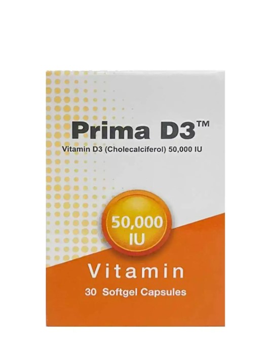 Prima Vitamin D3 50,000IU 30 Softgel Capsules