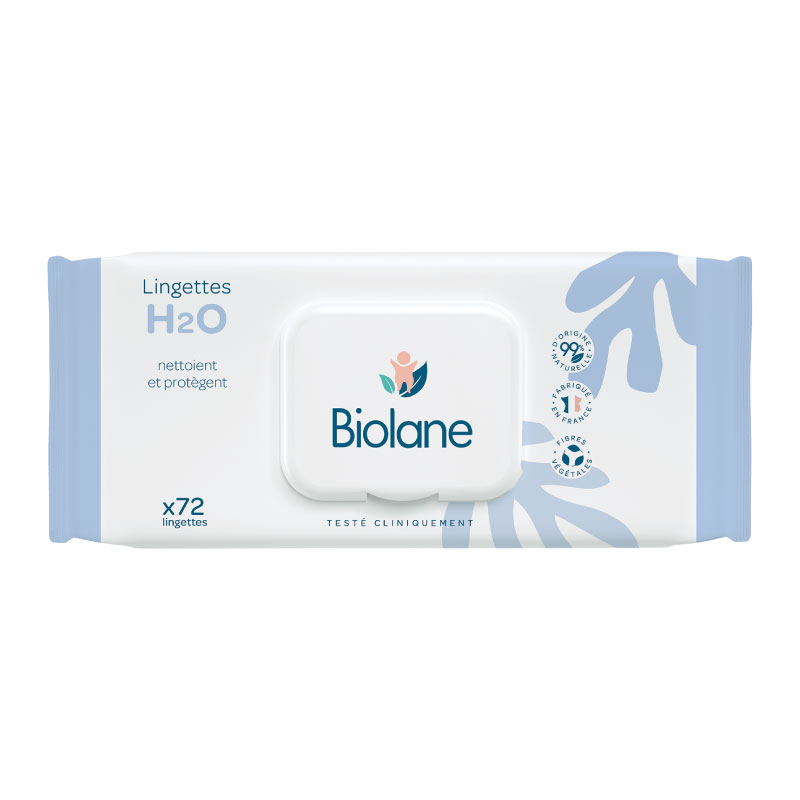 Biolane 72 H2O Wipes 1+1