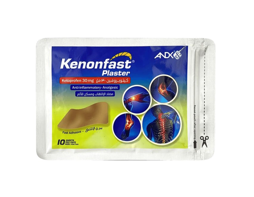 Kenonfast Plaster 30g (10X7Cm) 10 Sheets