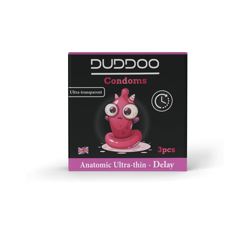 Duddoo Anatomic Ultra Thin Delay Condoms 3 Pcs/Pck