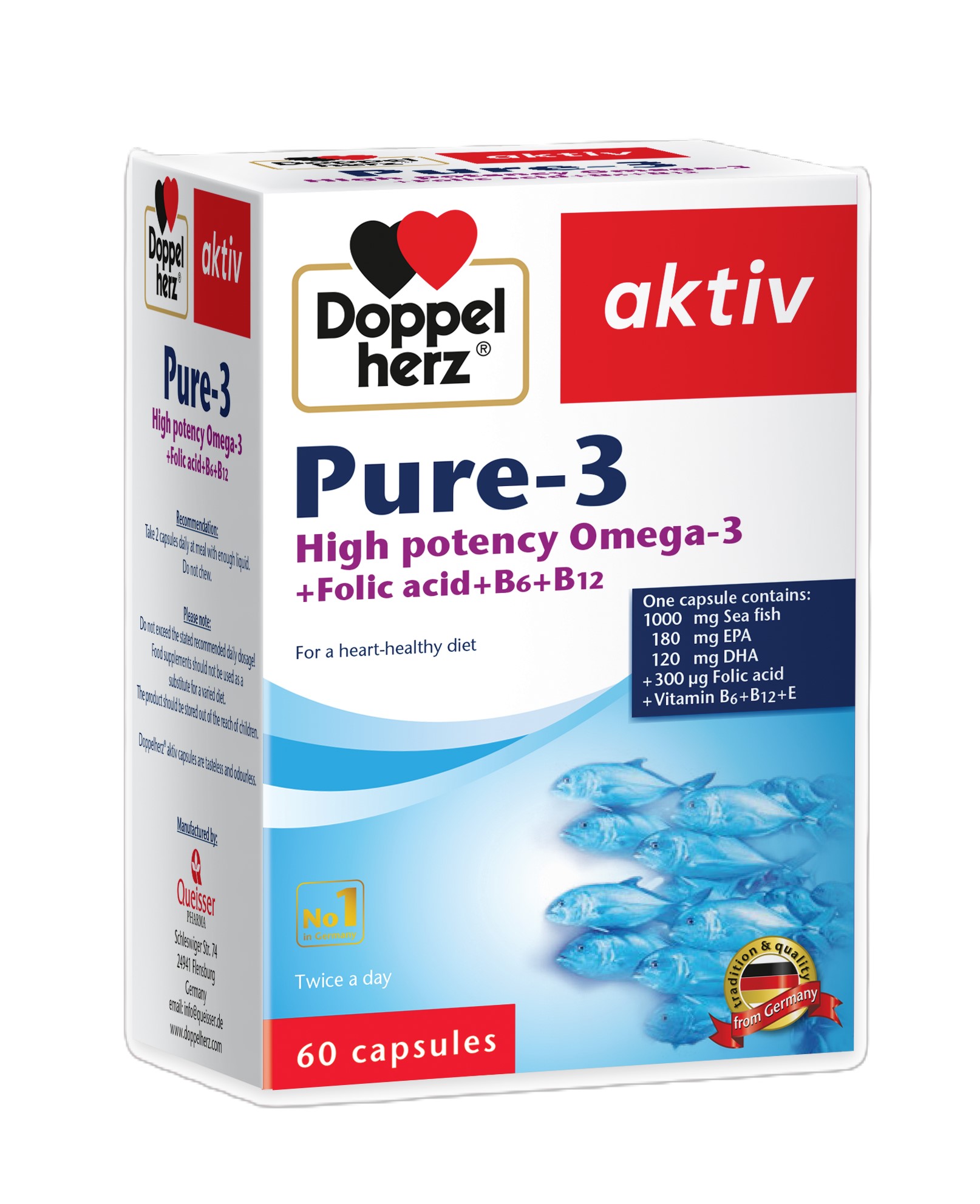 Doppelherz Aktiv Pure-3 Omega 60 Capsules