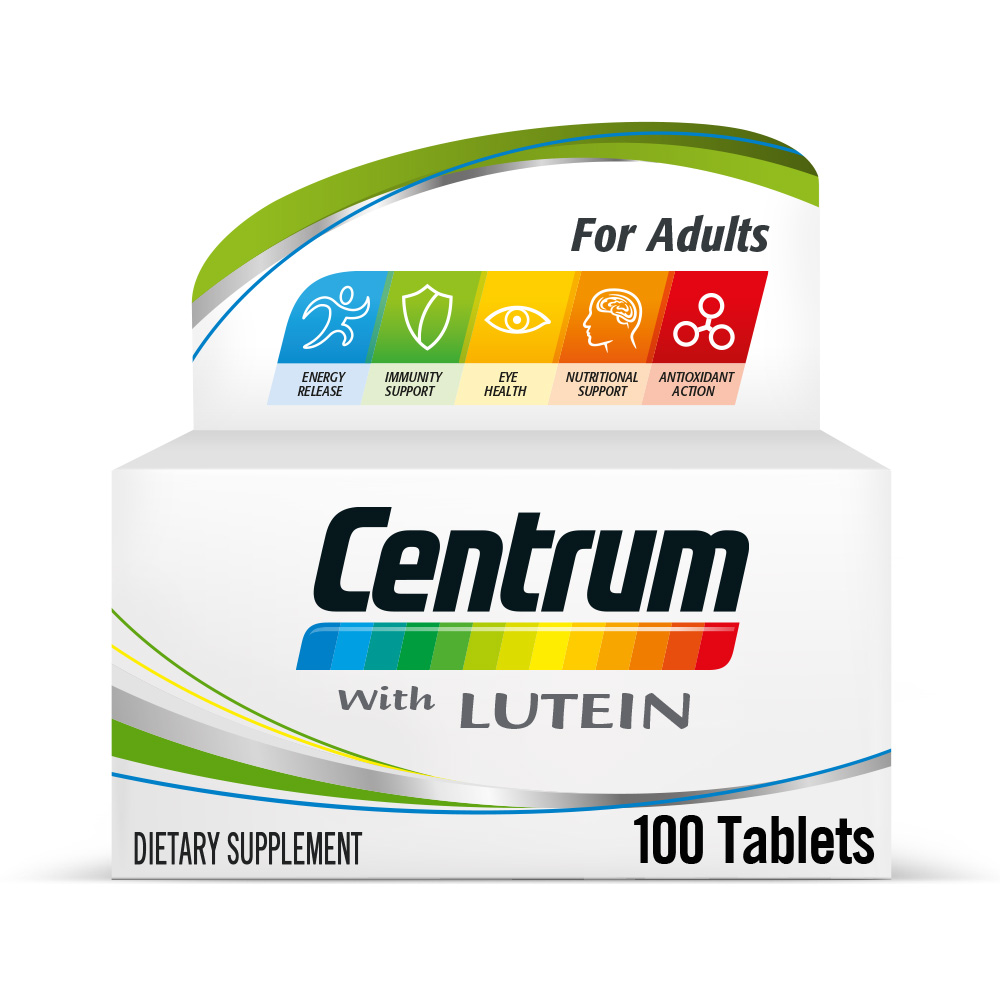 Centrum With Lutein, 100 Tablets