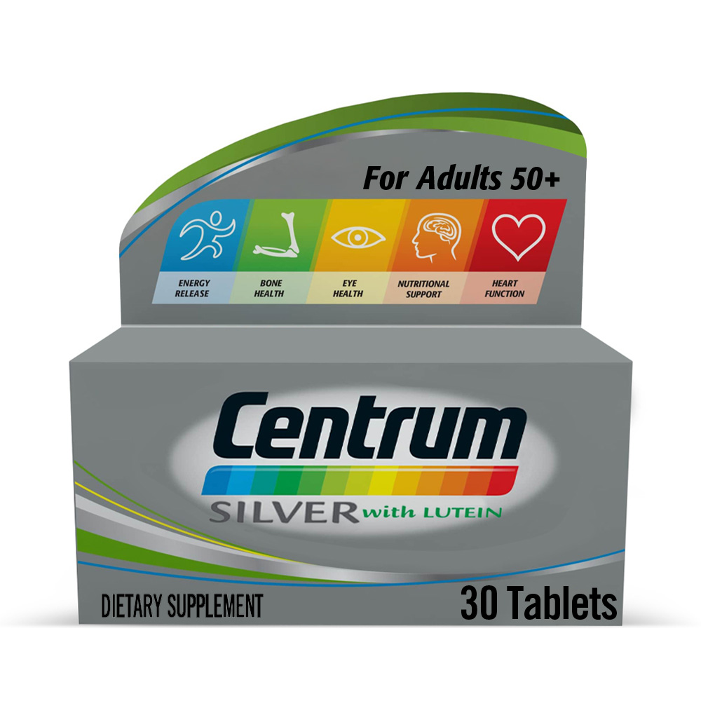 Centrum Silver With Lutein, 30 Tablets