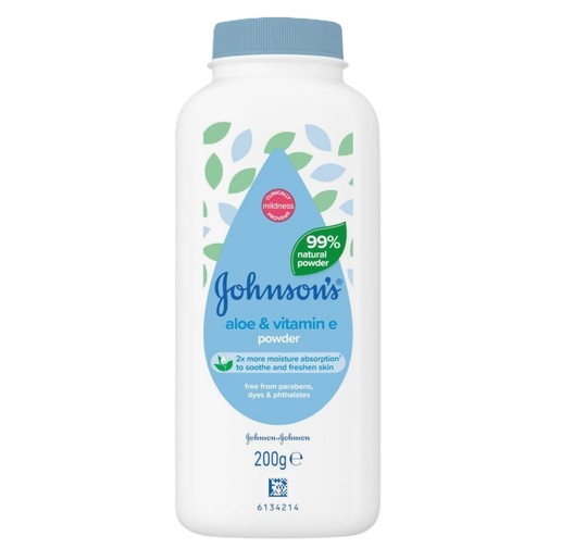 Johnson Baby Aloe & Vitamin E Powder 200g