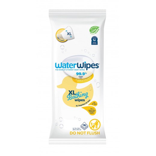 WaterWipes Sensitive Skin XL Bathing Wipes 16 Wipes