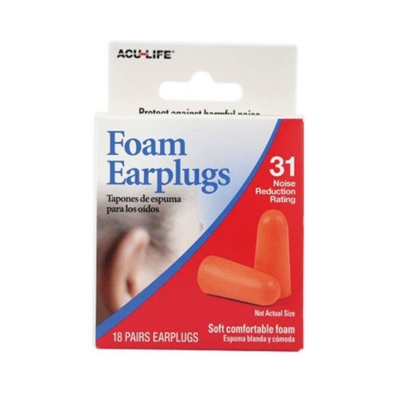 سدادات أذن فوم من أكو-لايف – 18 زوجًا